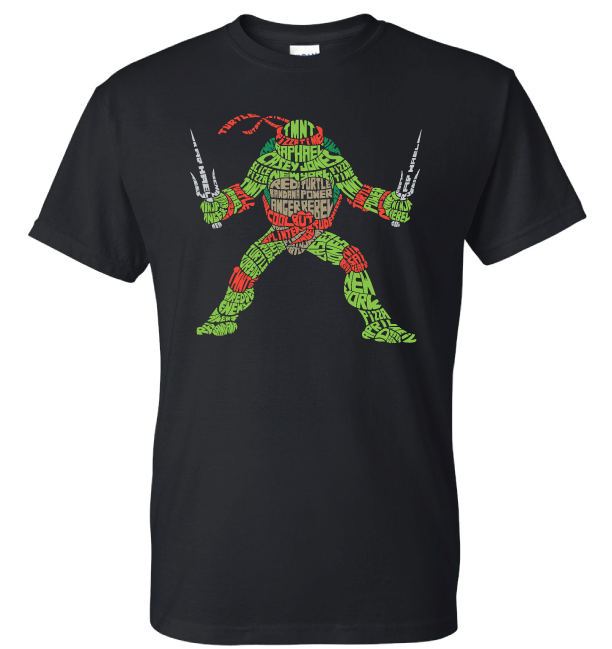 Calligram Turtle Ninja
